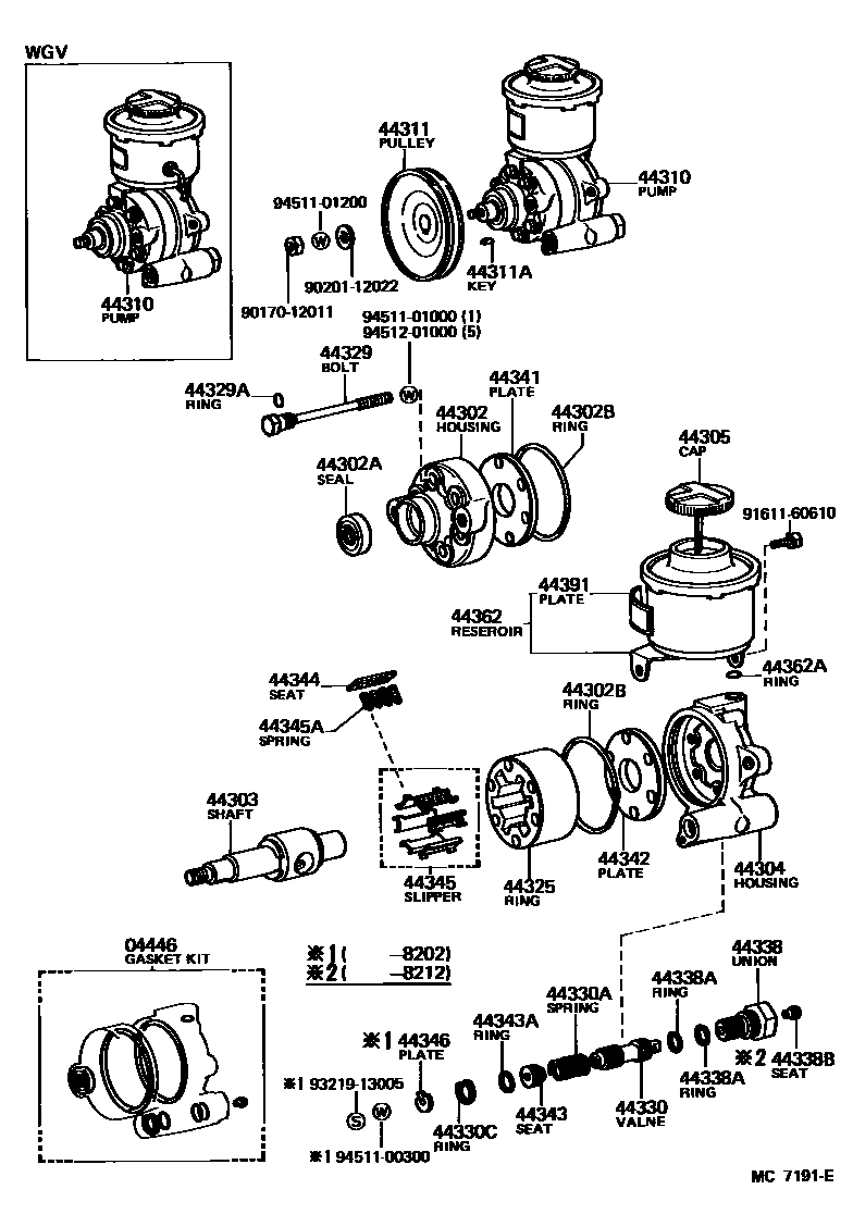 4502 — VANE PUMP & RESERVOIR (POWER STEERING)