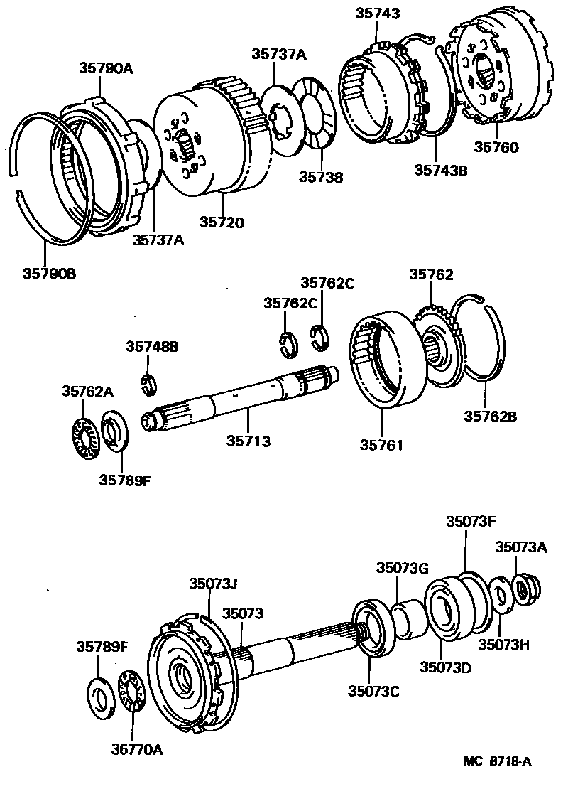 3510 — PLANETARY GEAR, REVERSE PISTON & COUNTER GEAR(ATM)