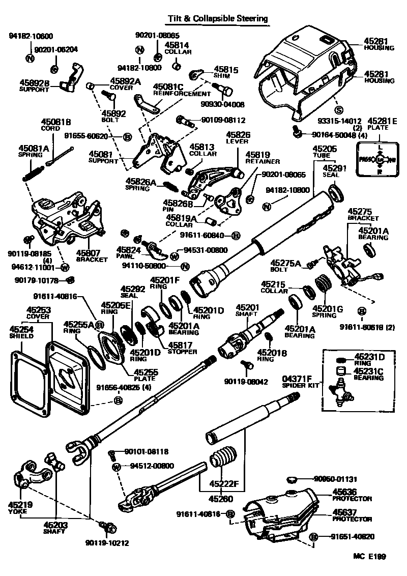 4501 — STEERING COLUMN & SHAFT