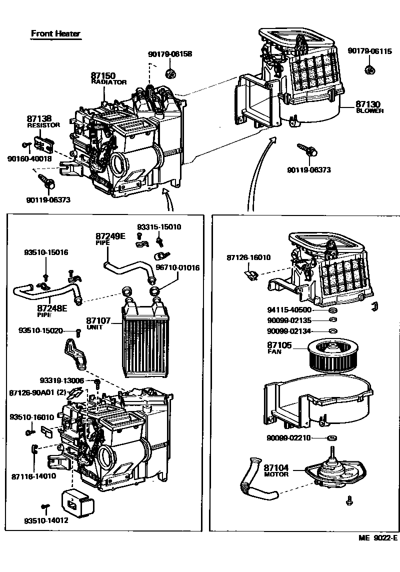 8712 — HEATING & AIR CONDITIONING - HEATER UNIT & BLOWER