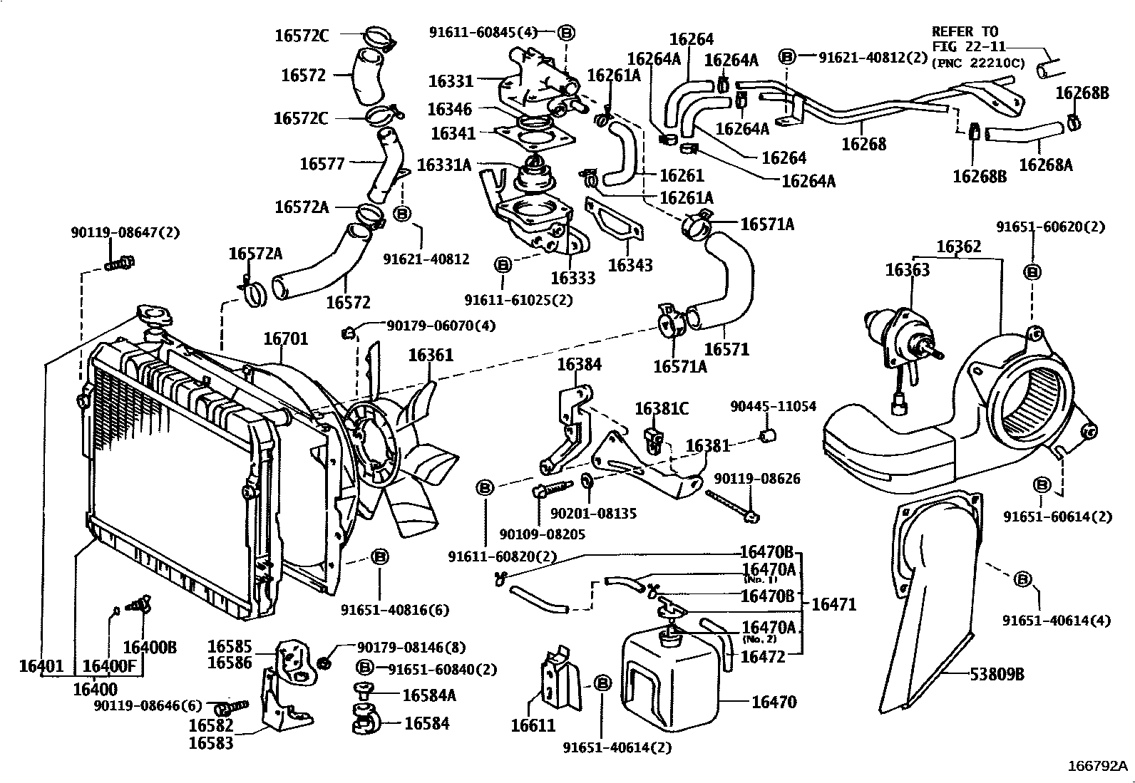 1603 — RADIATOR & WATER OUTLET