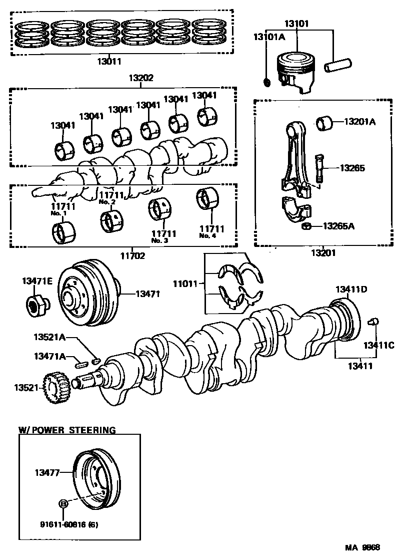 1301 — CRANKSHAFT & PISTON
