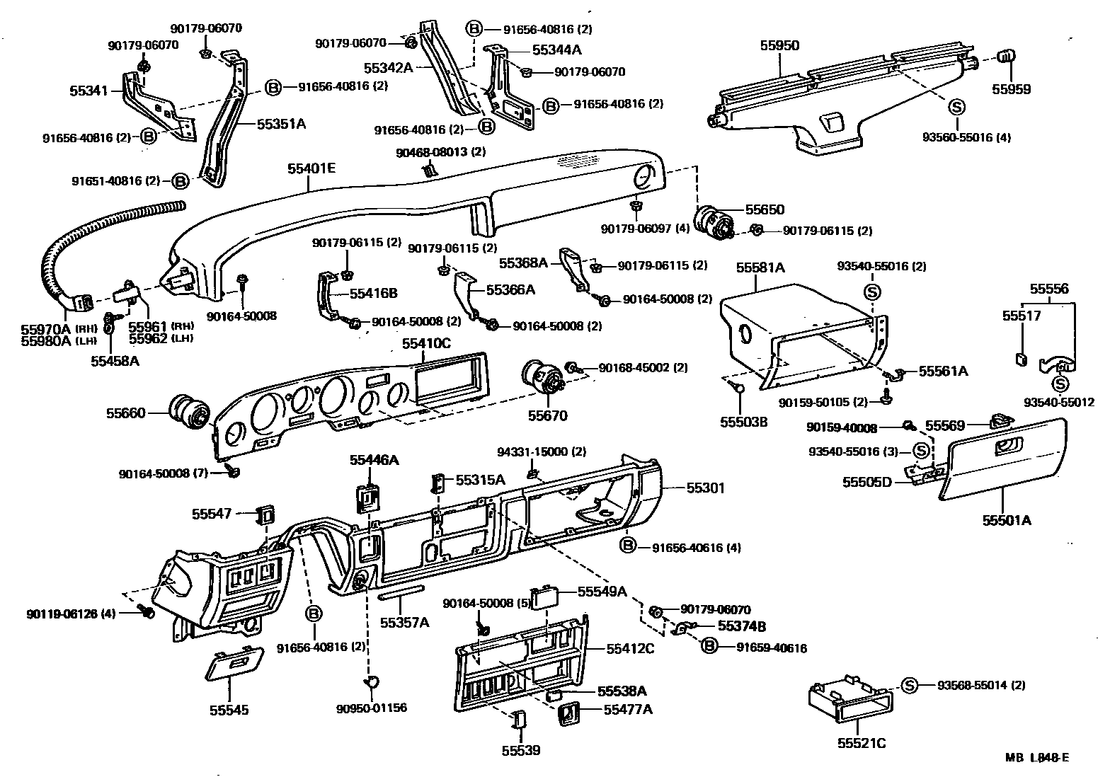 5551 — INSTRUMENT PANEL & GLOVE COMPARTMENT