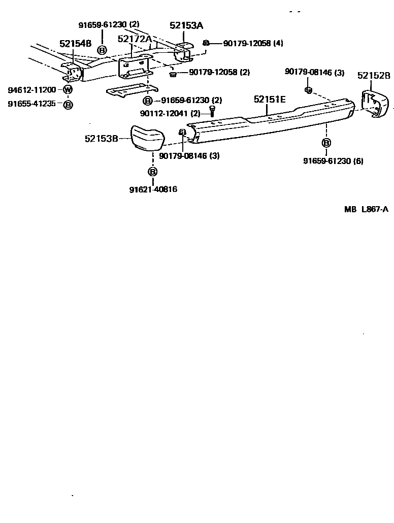 5253 — REAR BUMPER & BUMPER STAY