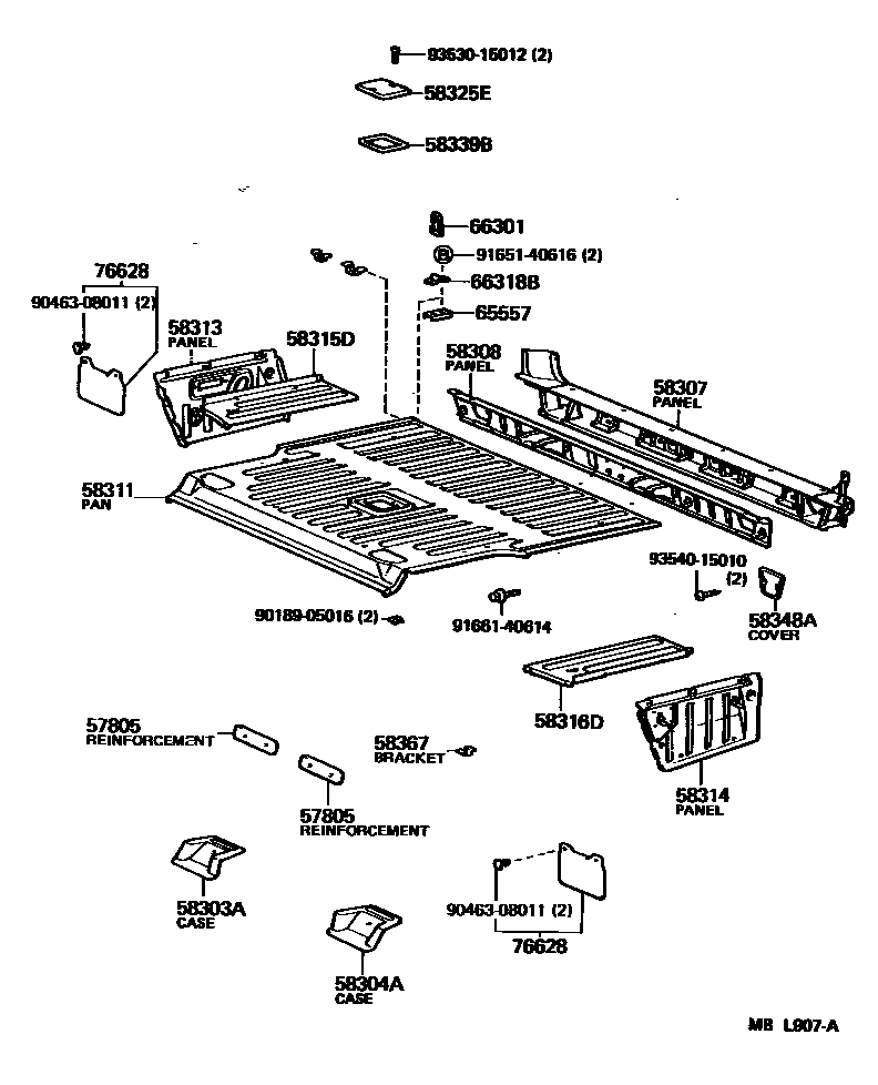 5852 — REAR FLOOR PANEL & REAR FLOOR MEMBER