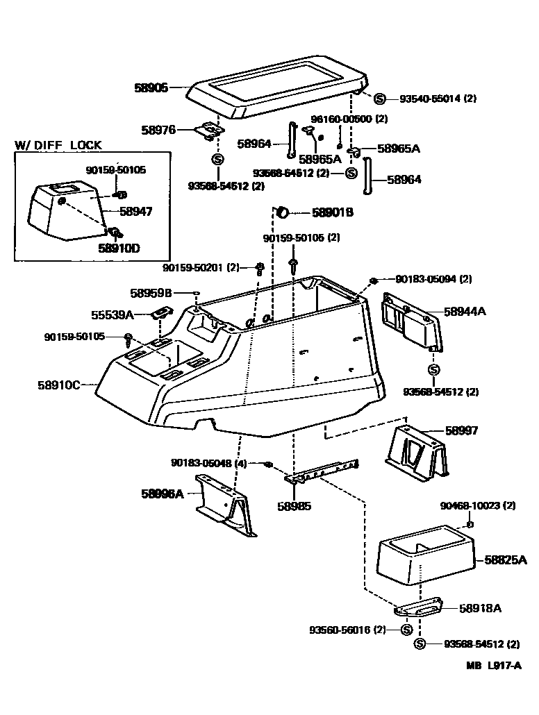 5855 — CONSOLE BOX & BRACKET