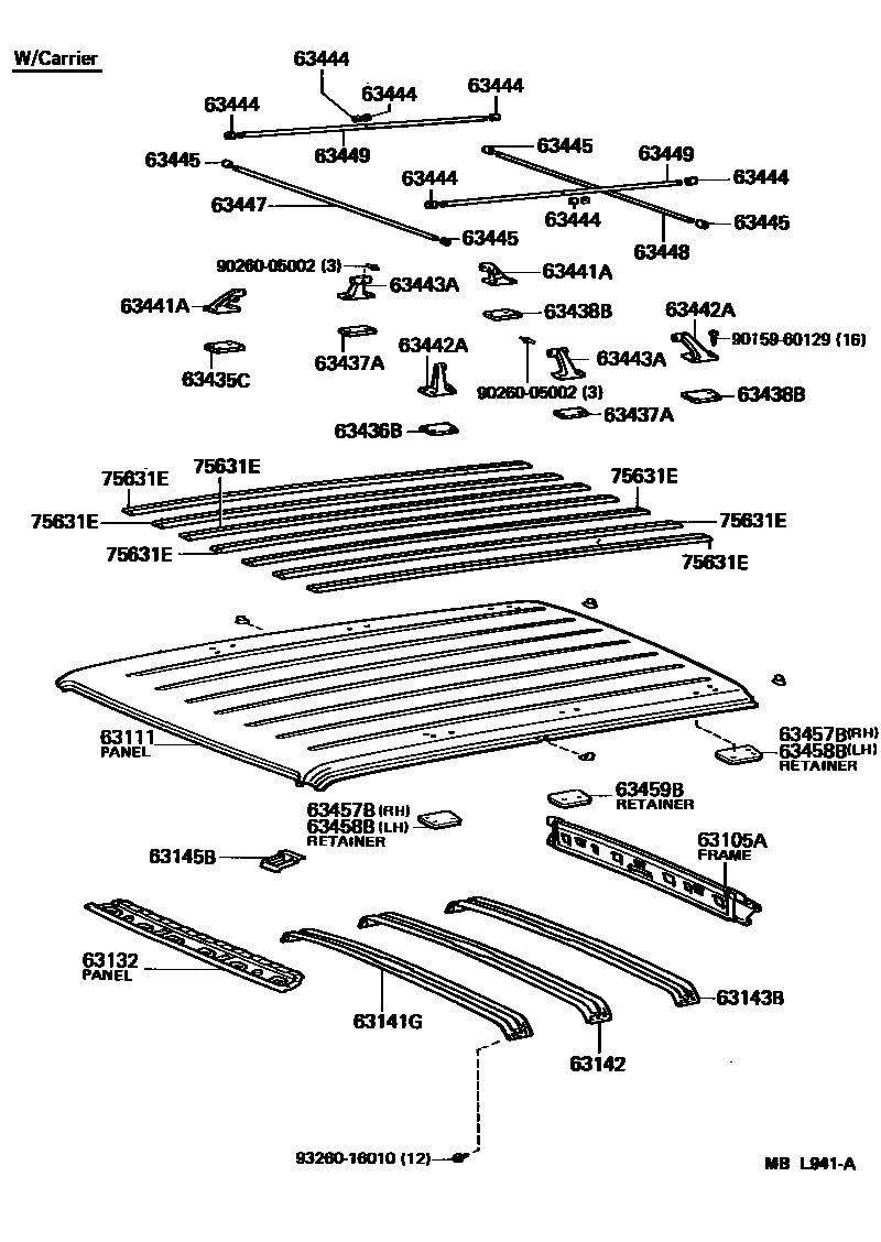 6153 — ROOF PANEL & BACK PANEL