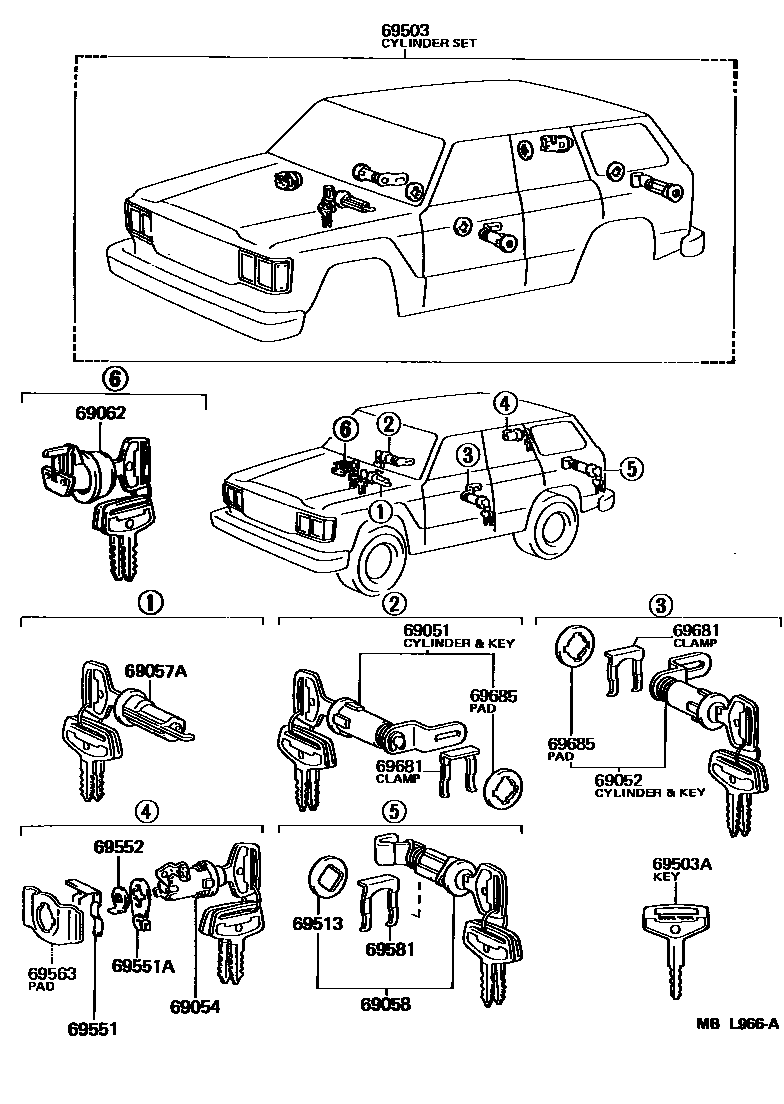 6765 — LOCK CYLINDER SET