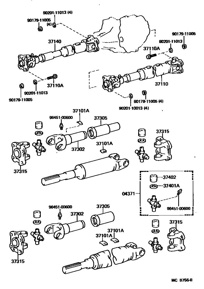 3701 — PROPELLER SHAFT & UNIVERSAL JOINT