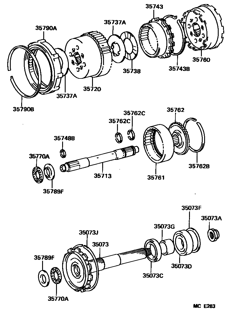 3510 — PLANETARY GEAR, REVERSE PISTON & COUNTER GEAR(ATM)