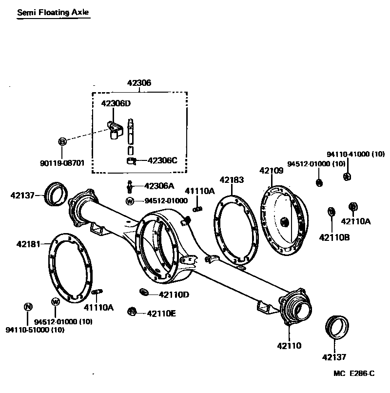 4101 — REAR AXLE HOUSING & DIFFERENTIAL
