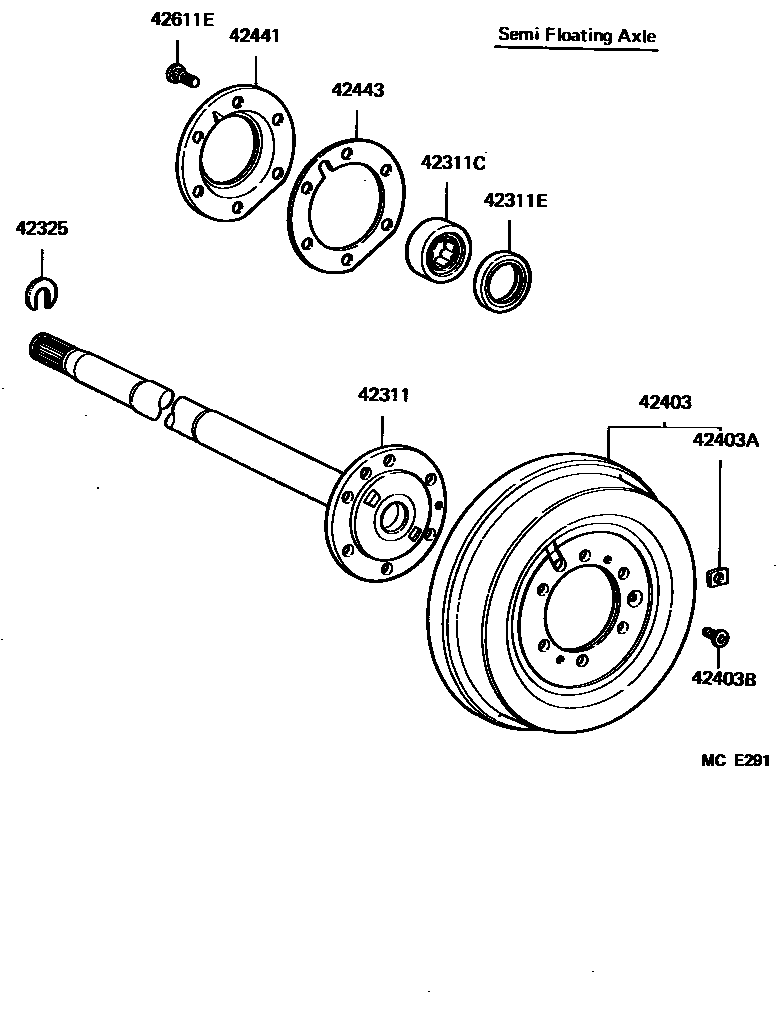 4102 — REAR AXLE SHAFT & HUB