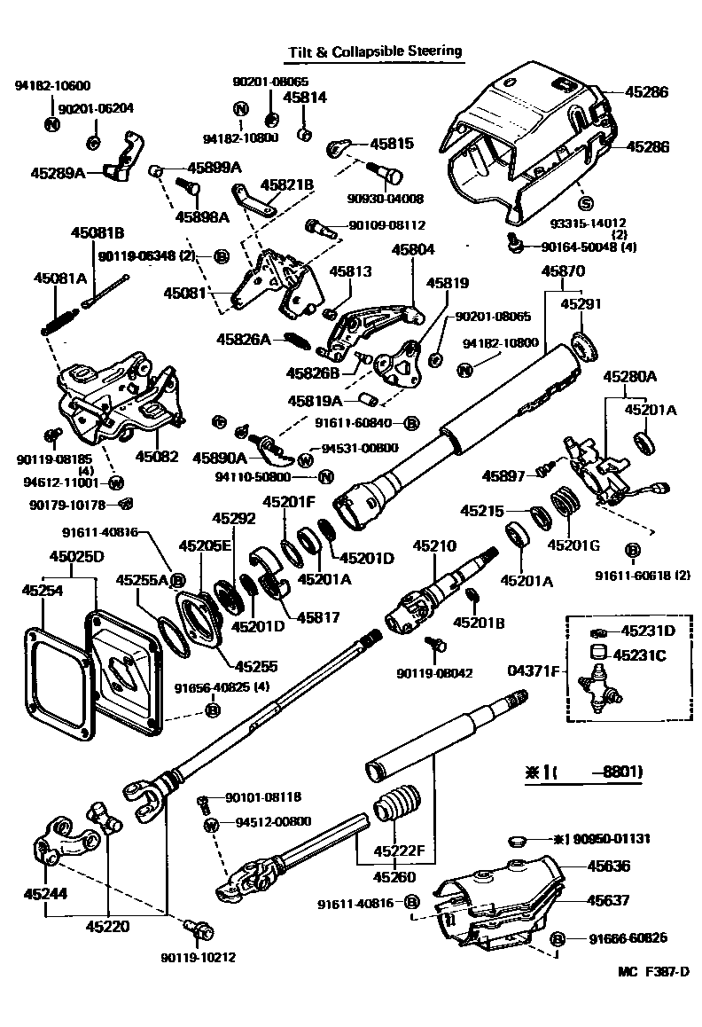 4501 — STEERING COLUMN & SHAFT