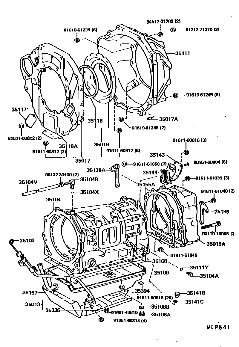3503 — TRANSMISSION CASE & OIL PAN (ATM)