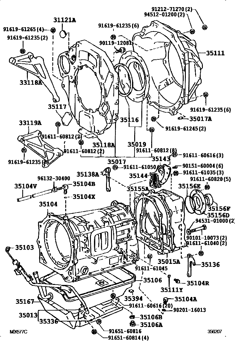 3503 — TRANSMISSION CASE & OIL PAN (ATM)