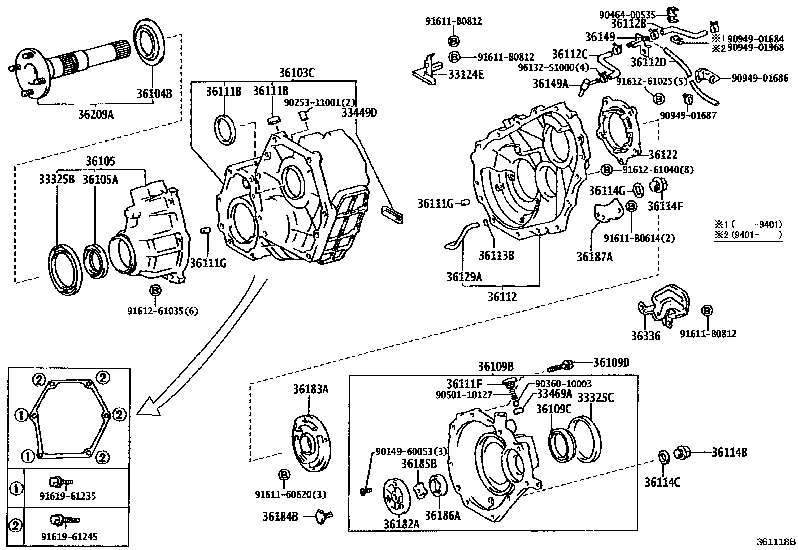 3609 — TRANSFER CASE & EXTENSION HOUSING