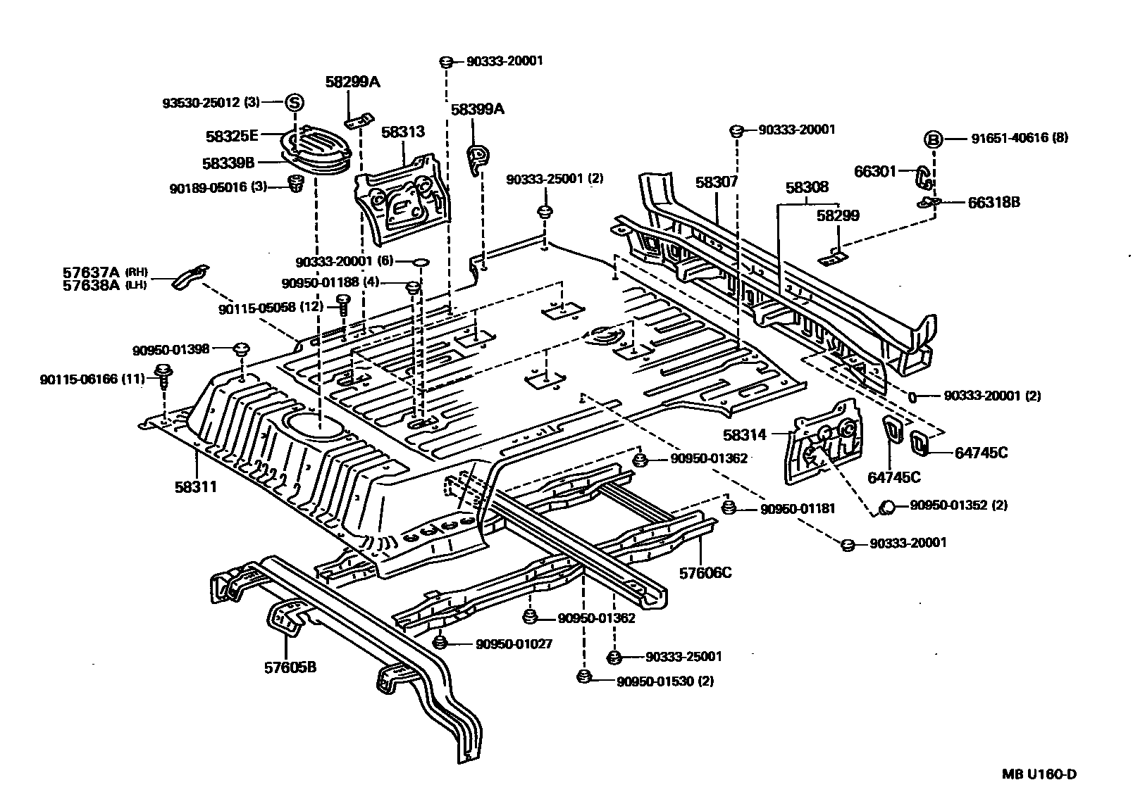 5852 — REAR FLOOR PANEL & REAR FLOOR MEMBER
