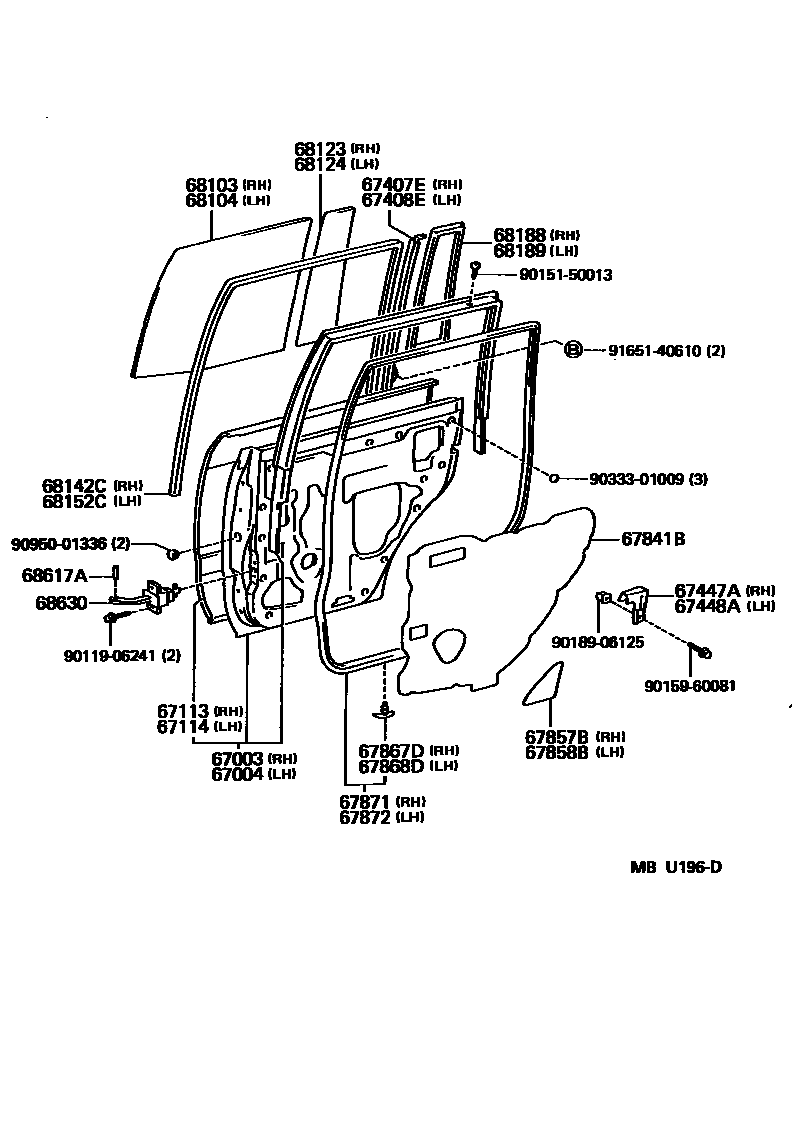 6755 — REAR DOOR PANEL & GLASS