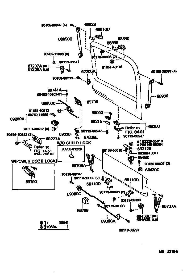 6762 — BACK DOOR LOCK & HINGE