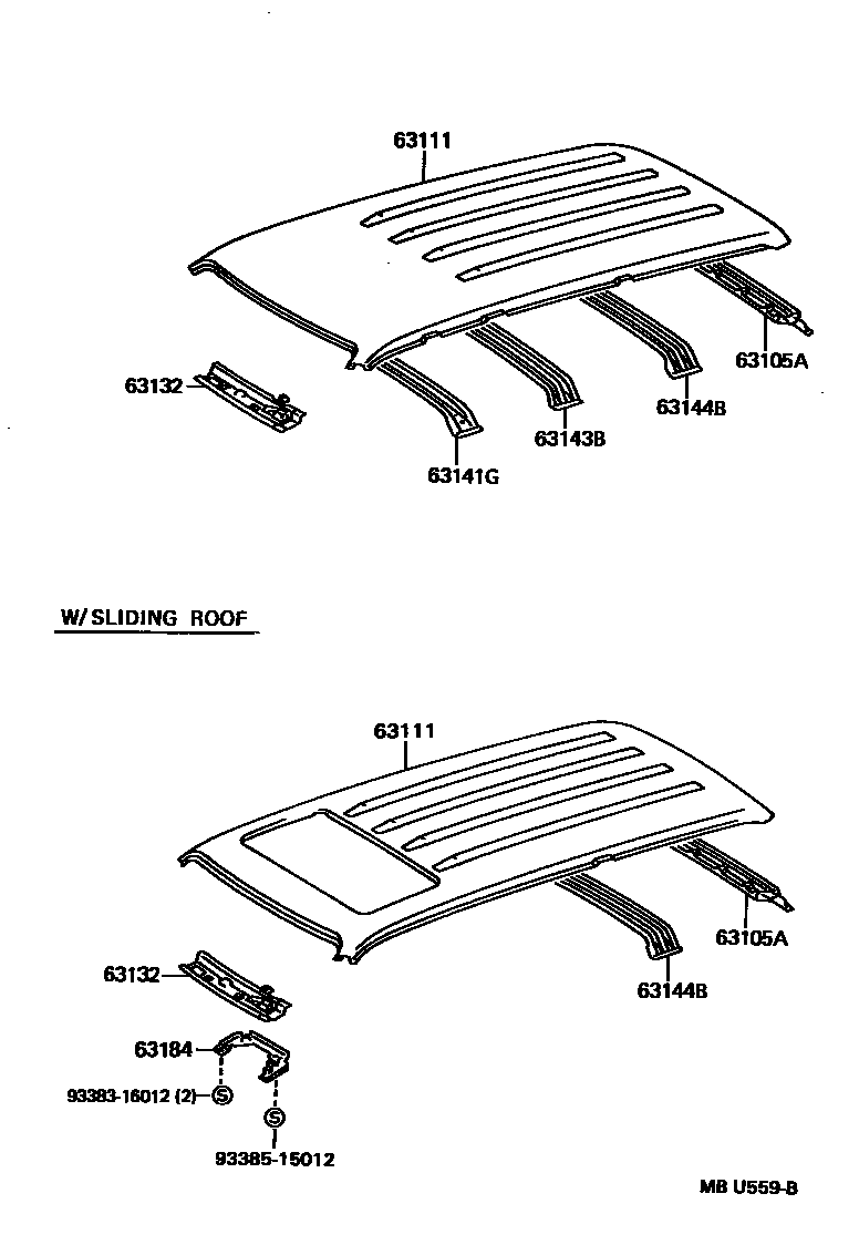6153 — ROOF PANEL & BACK PANEL