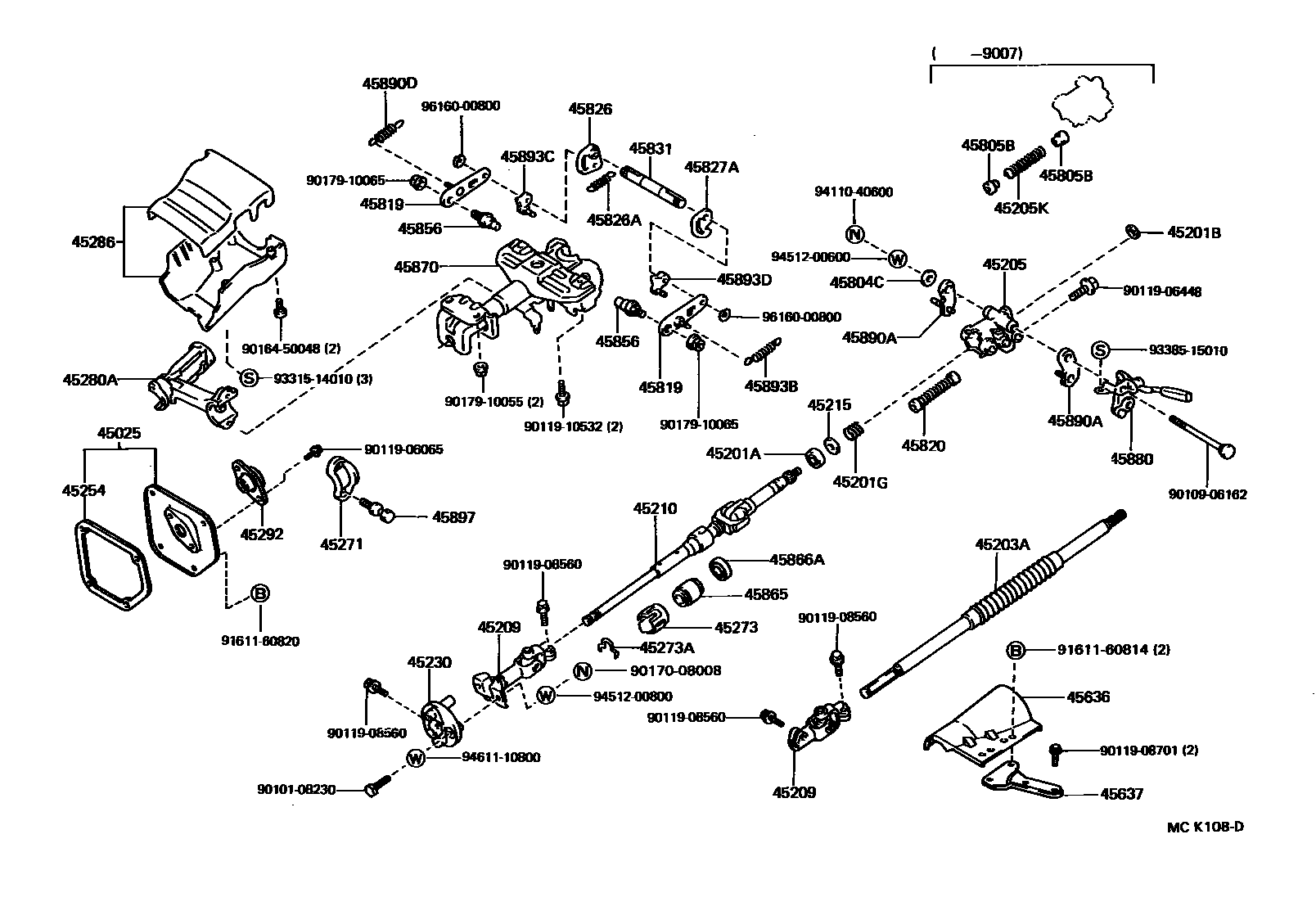 4501 — STEERING COLUMN & SHAFT