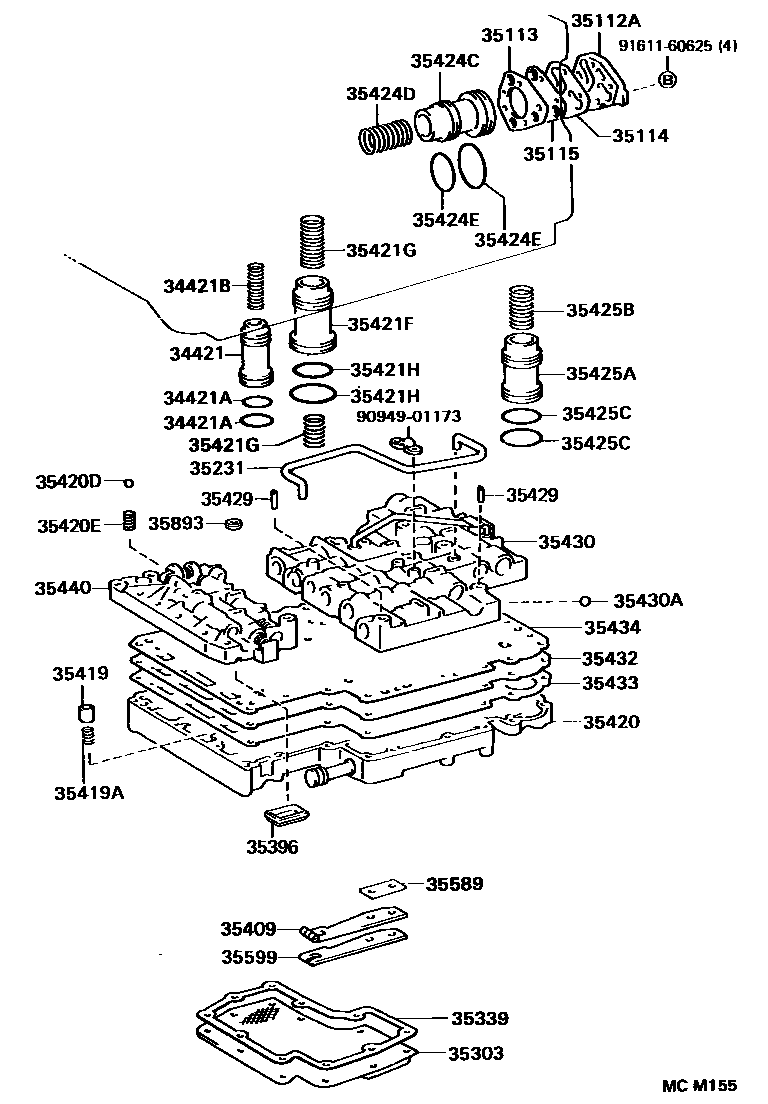 3512 — VALVE BODY & OIL STRAINER (ATM)