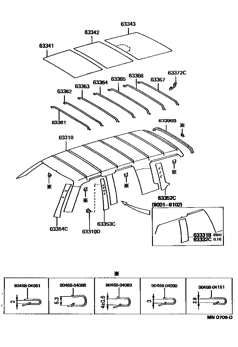 6452 — ROOF HEADLINING & SILENCER PAD
