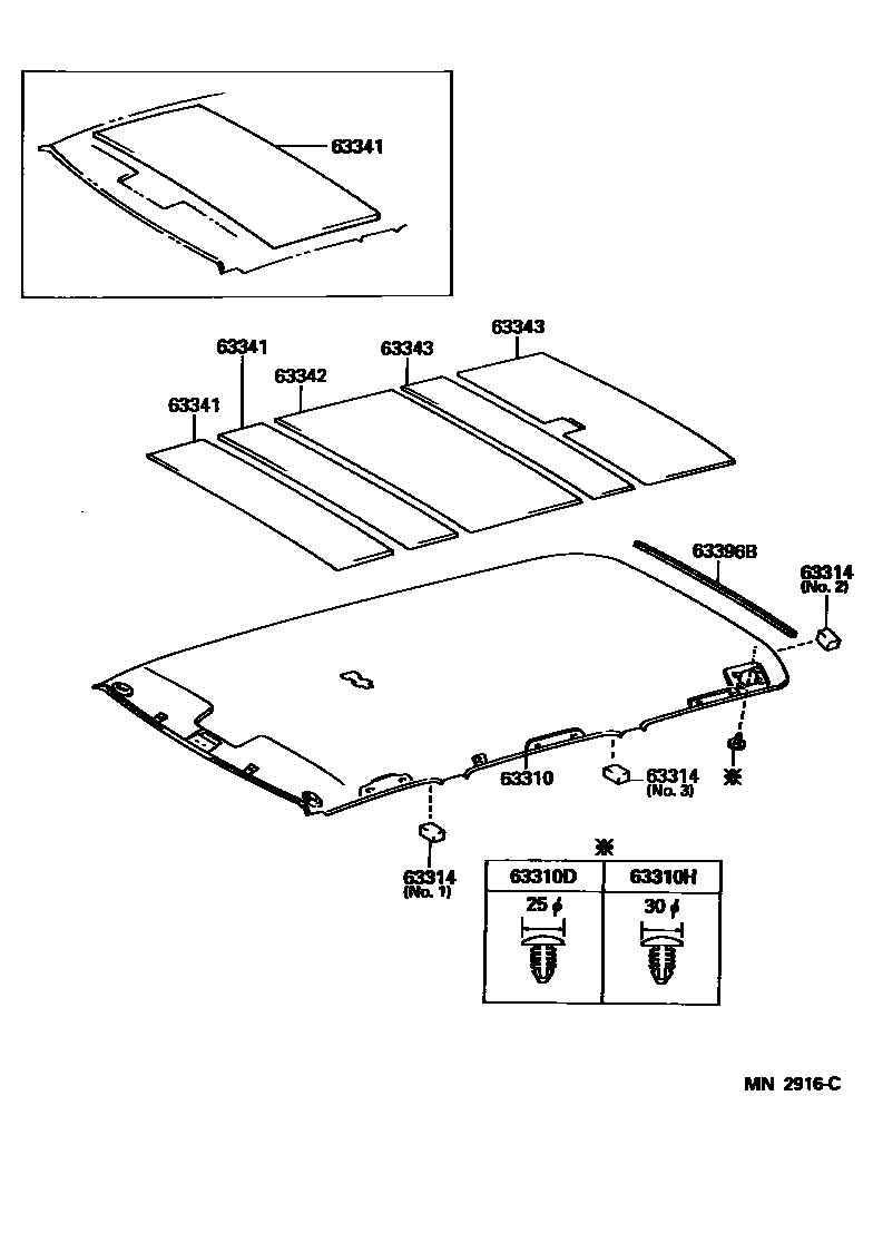 6452 — ROOF HEADLINING & SILENCER PAD