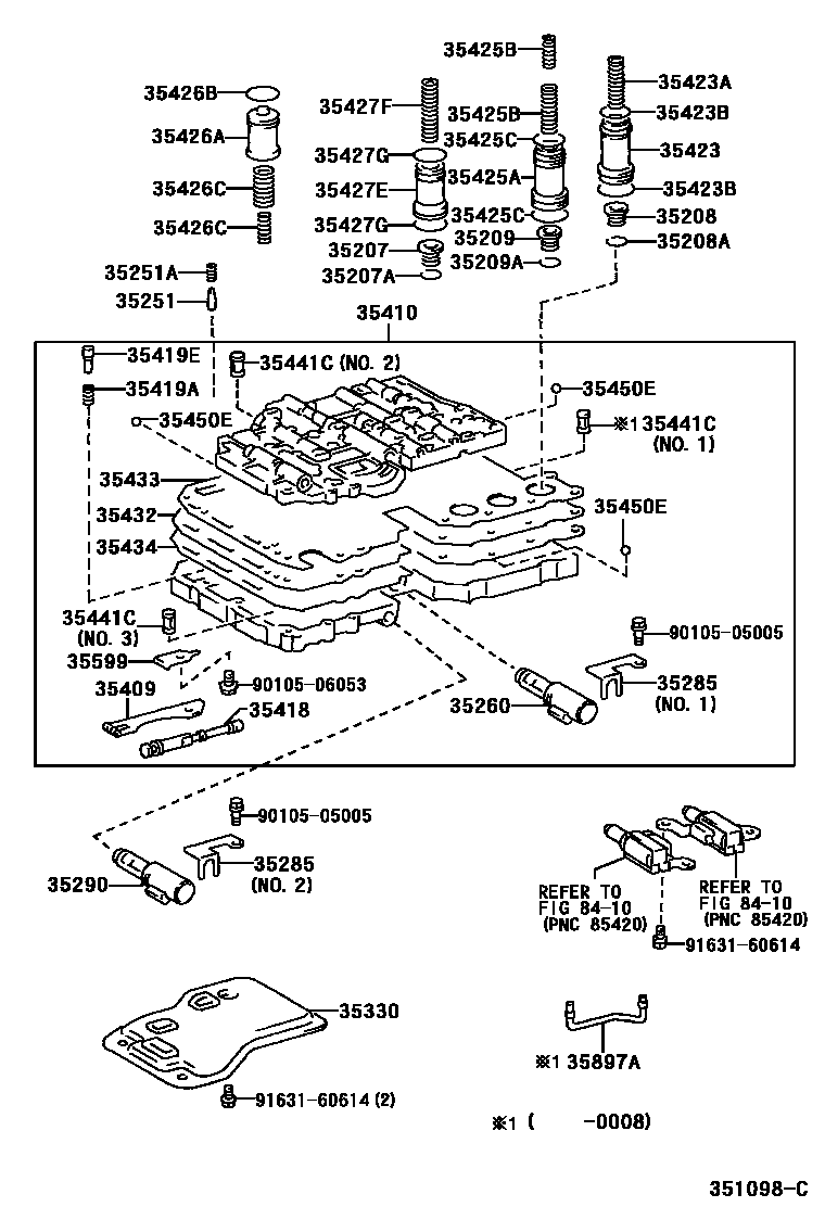 3512 — VALVE BODY & OIL STRAINER (ATM)