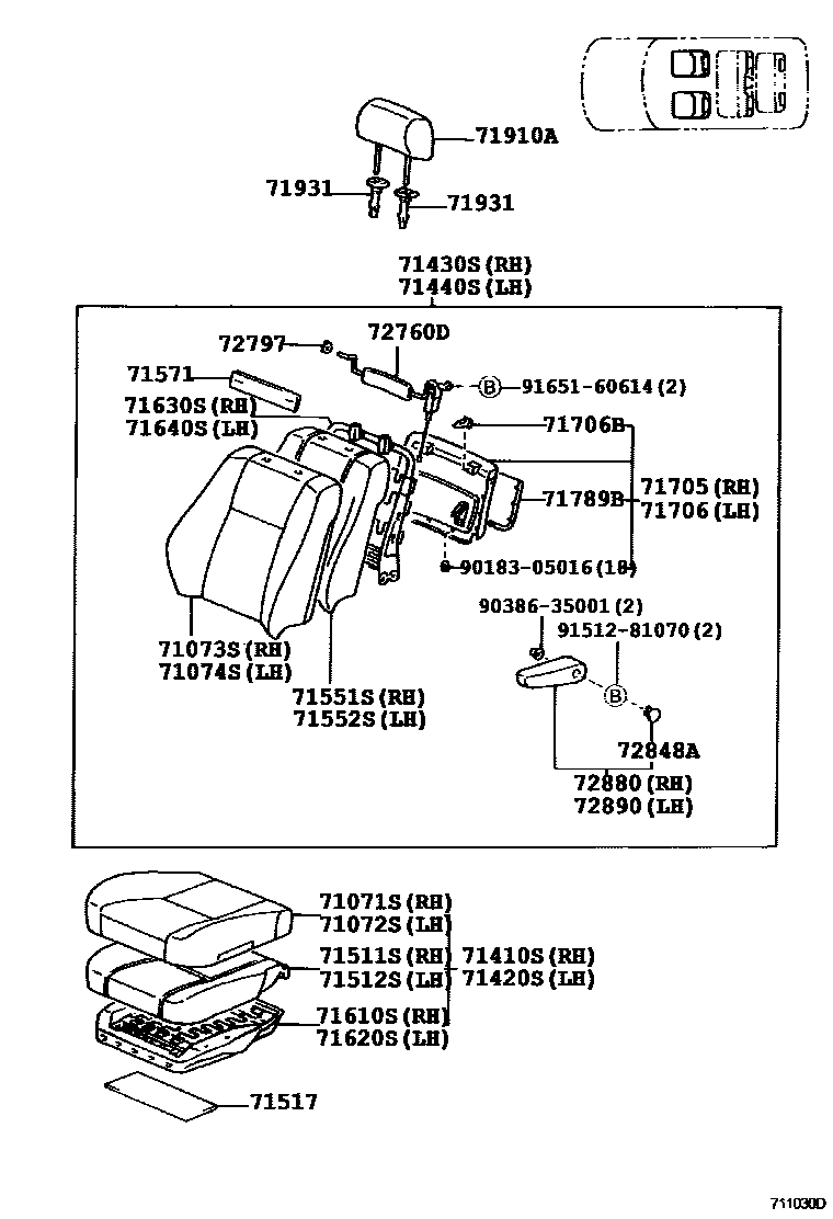 7151 — SEAT & SEAT TRACK