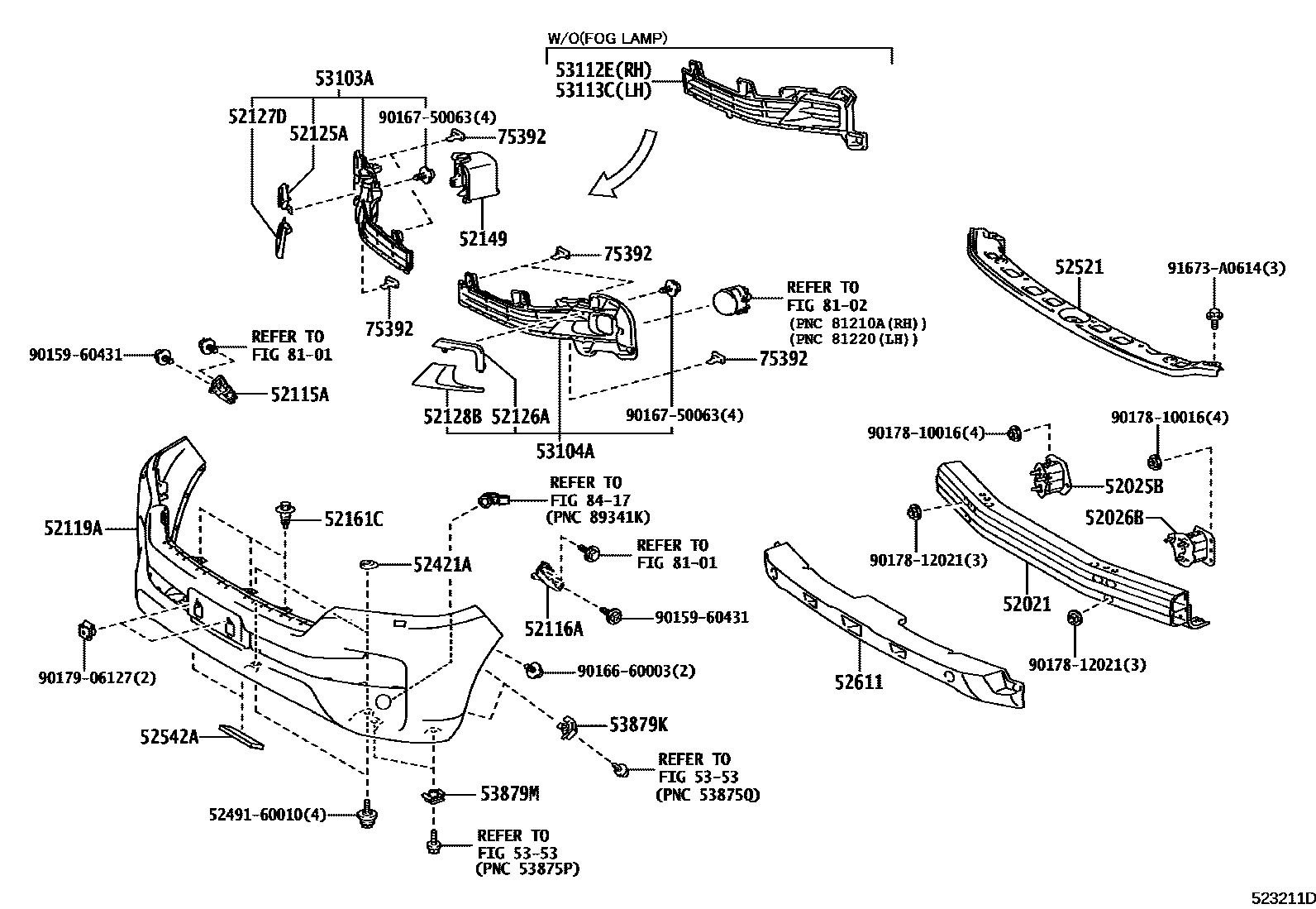 5252 — FRONT BUMPER & BUMPER STAY