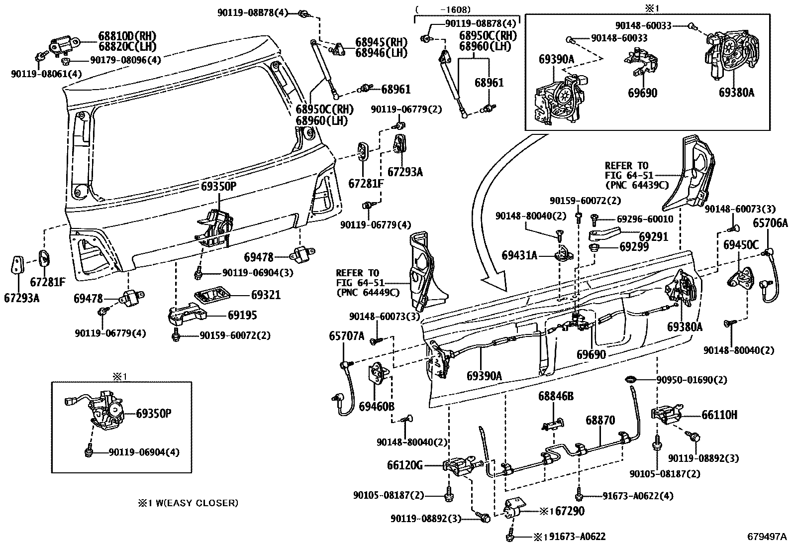 6762 — BACK DOOR LOCK & HINGE