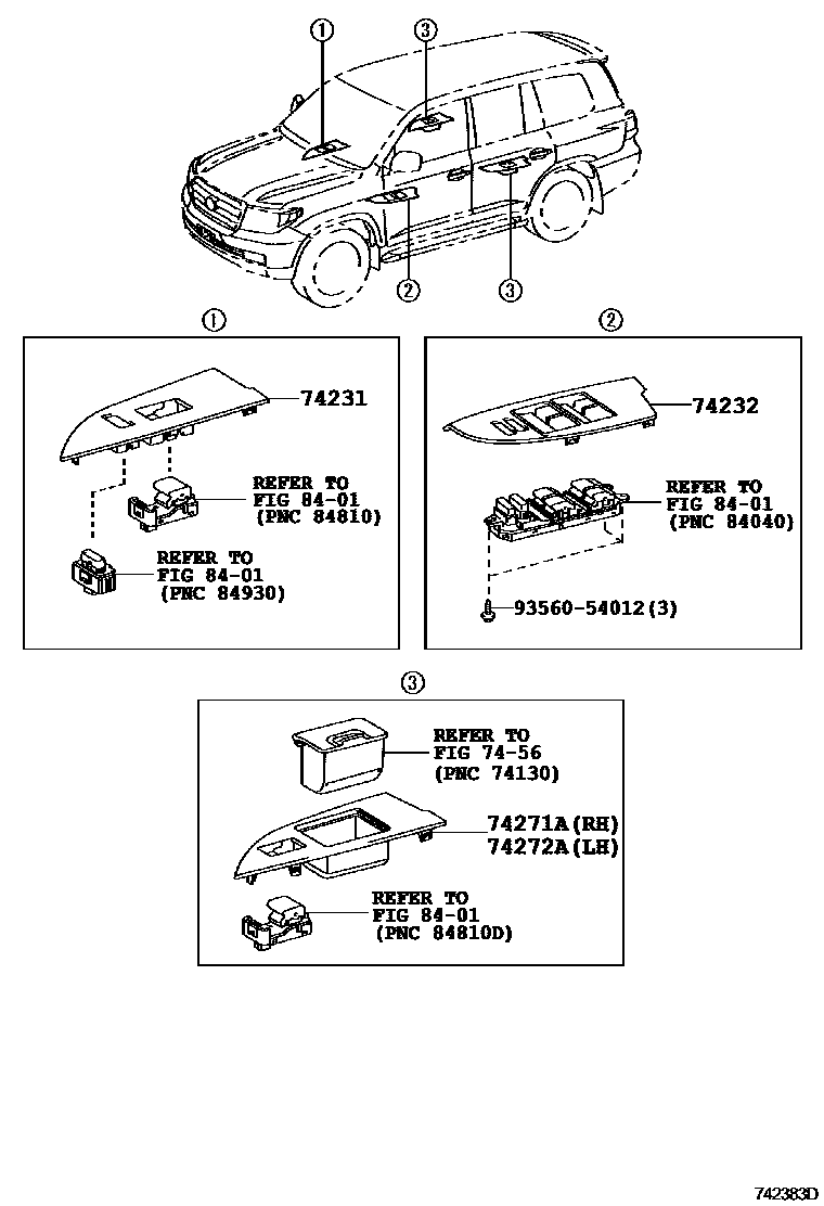 7451 — ARMREST & VISOR