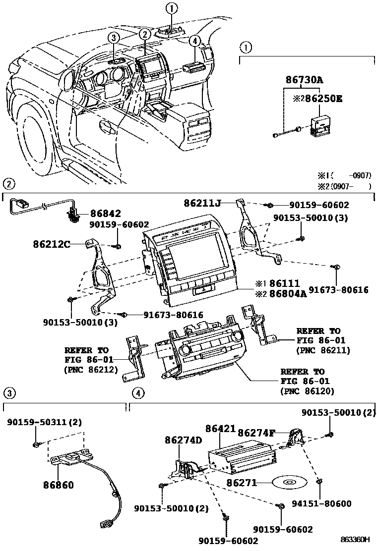 8603 — NAVIGATION & FRONT MONITOR DISPLAY