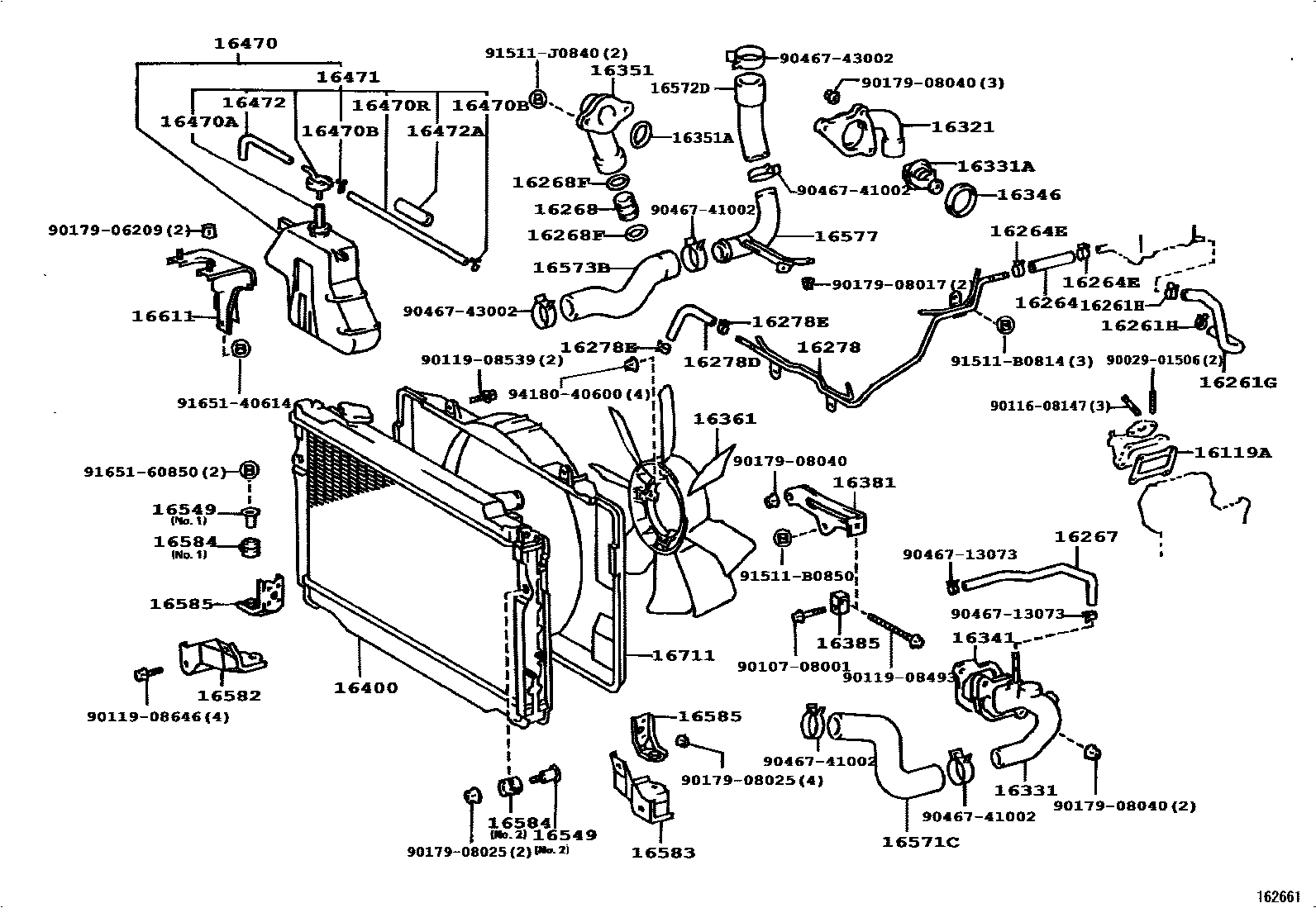 1603 — RADIATOR & WATER OUTLET