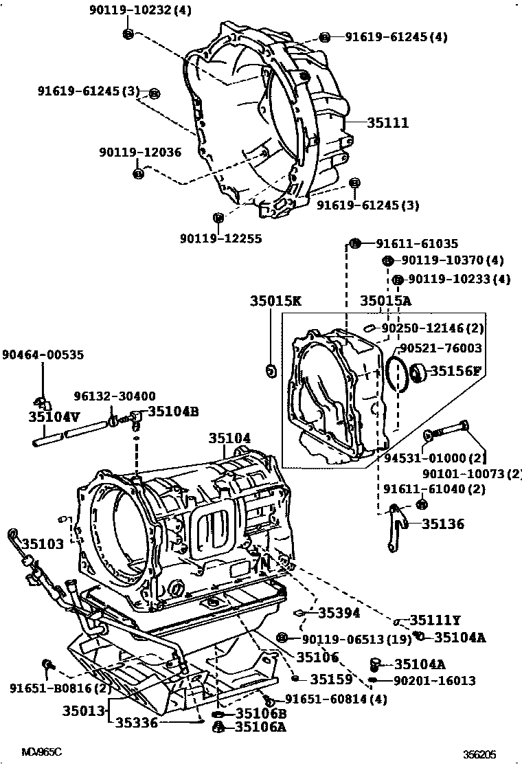 3503 — TRANSMISSION CASE & OIL PAN (ATM)