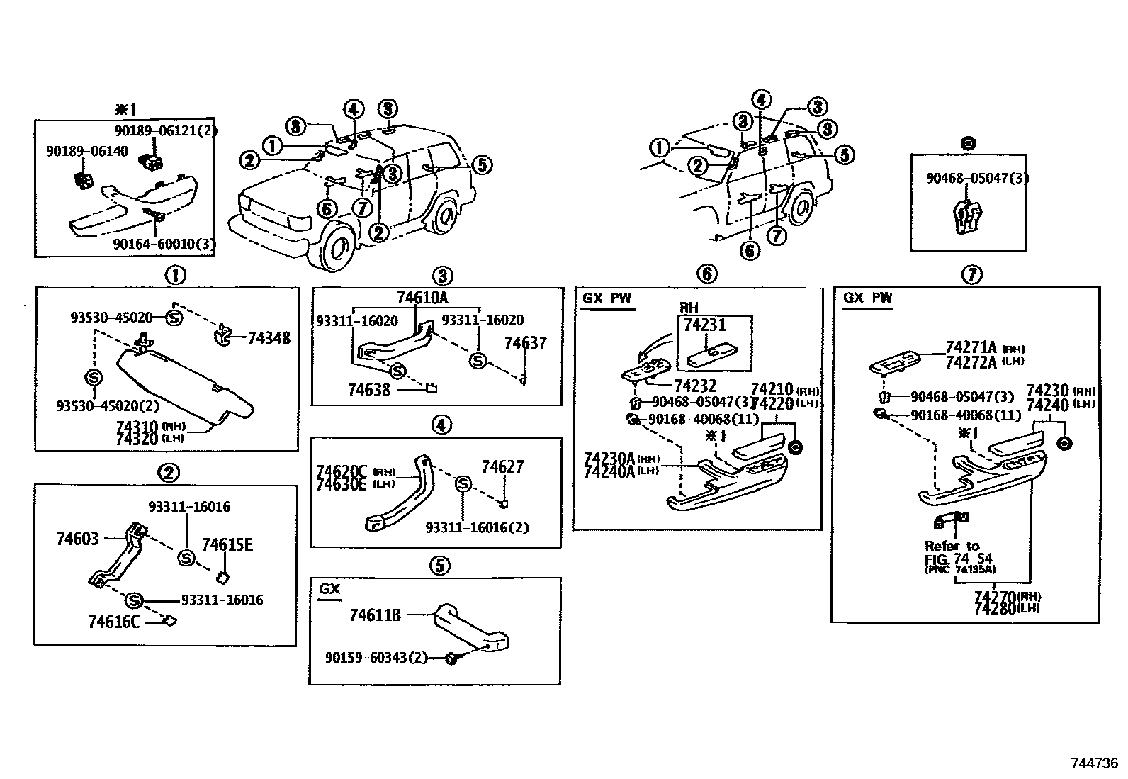 7451 — ARMREST & VISOR