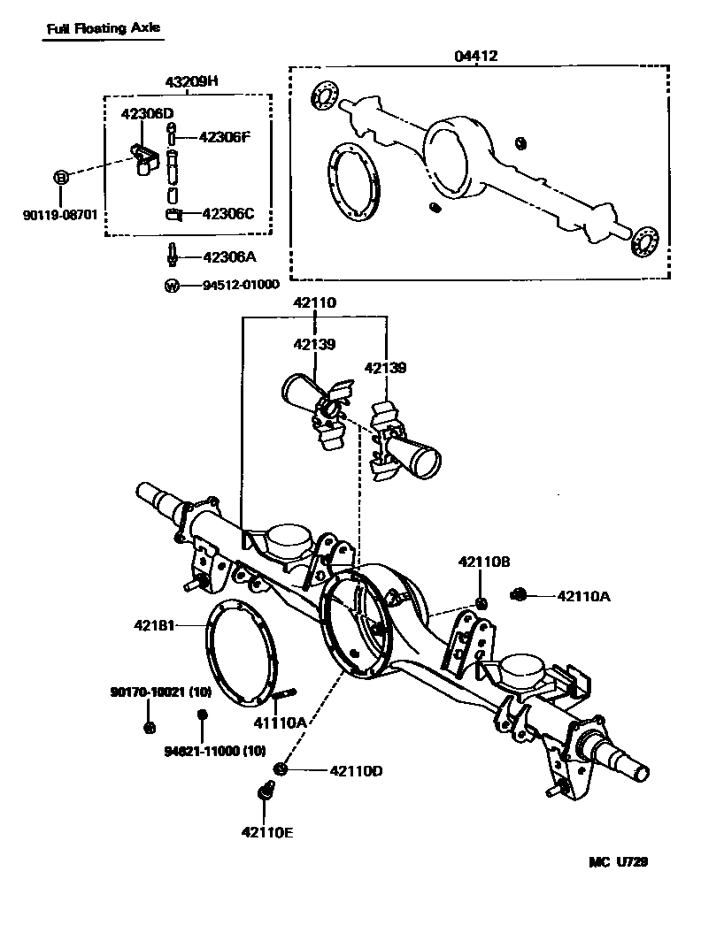 4101 — REAR AXLE HOUSING & DIFFERENTIAL