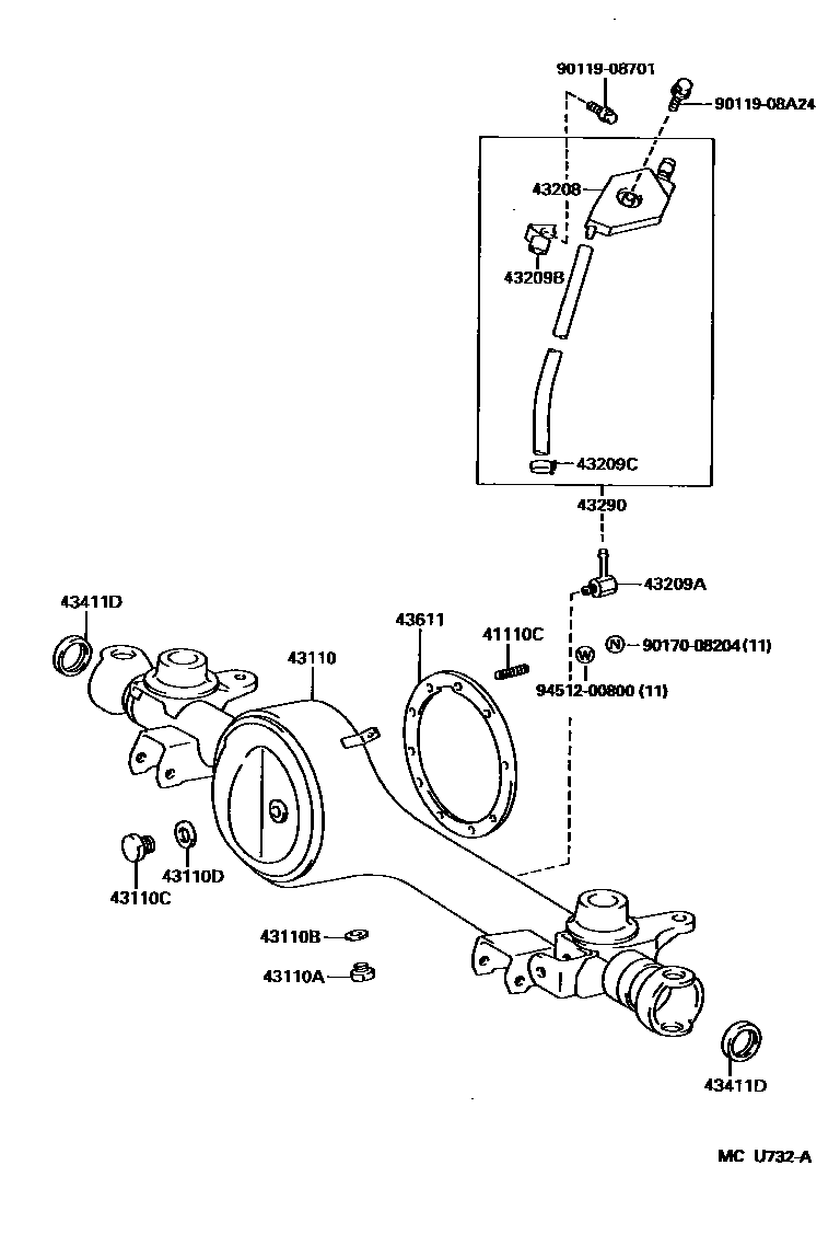 4301 — FRONT AXLE HOUSING & DIFFERENTIAL