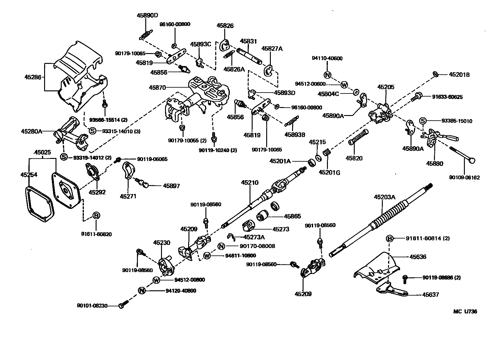 4501 — STEERING COLUMN & SHAFT