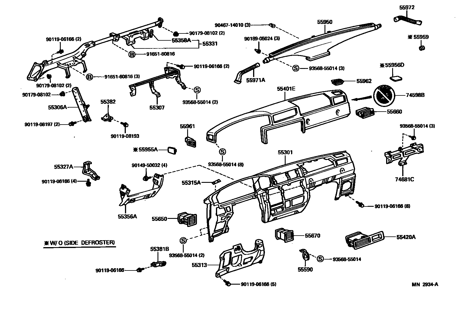 5551 — INSTRUMENT PANEL & GLOVE COMPARTMENT