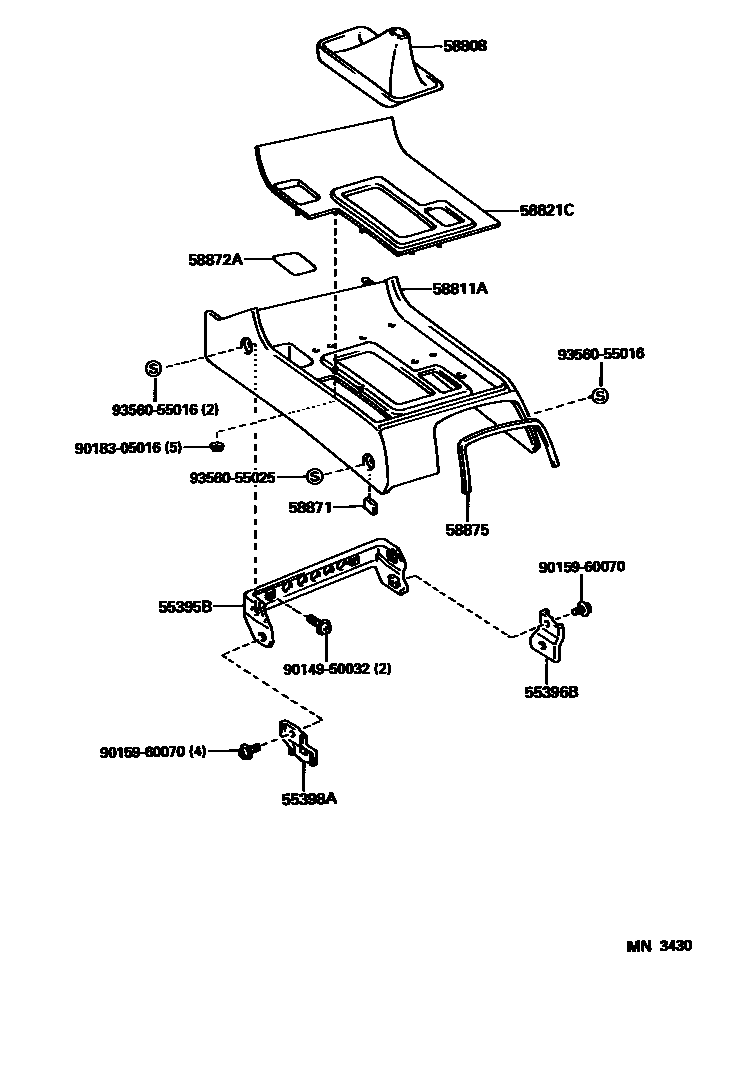 5855 — CONSOLE BOX & BRACKET