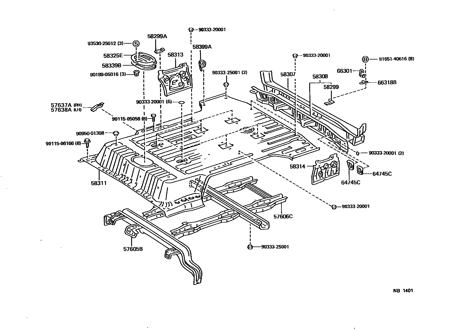 5852 — REAR FLOOR PANEL & REAR FLOOR MEMBER
