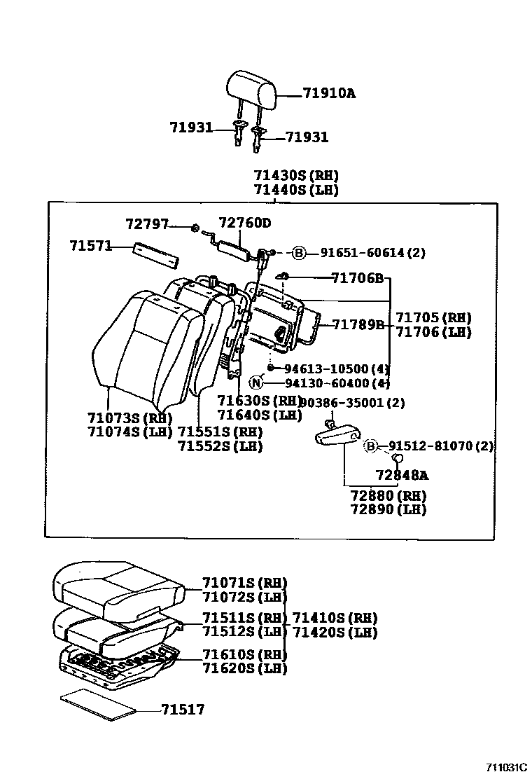 7151 — SEAT & SEAT TRACK