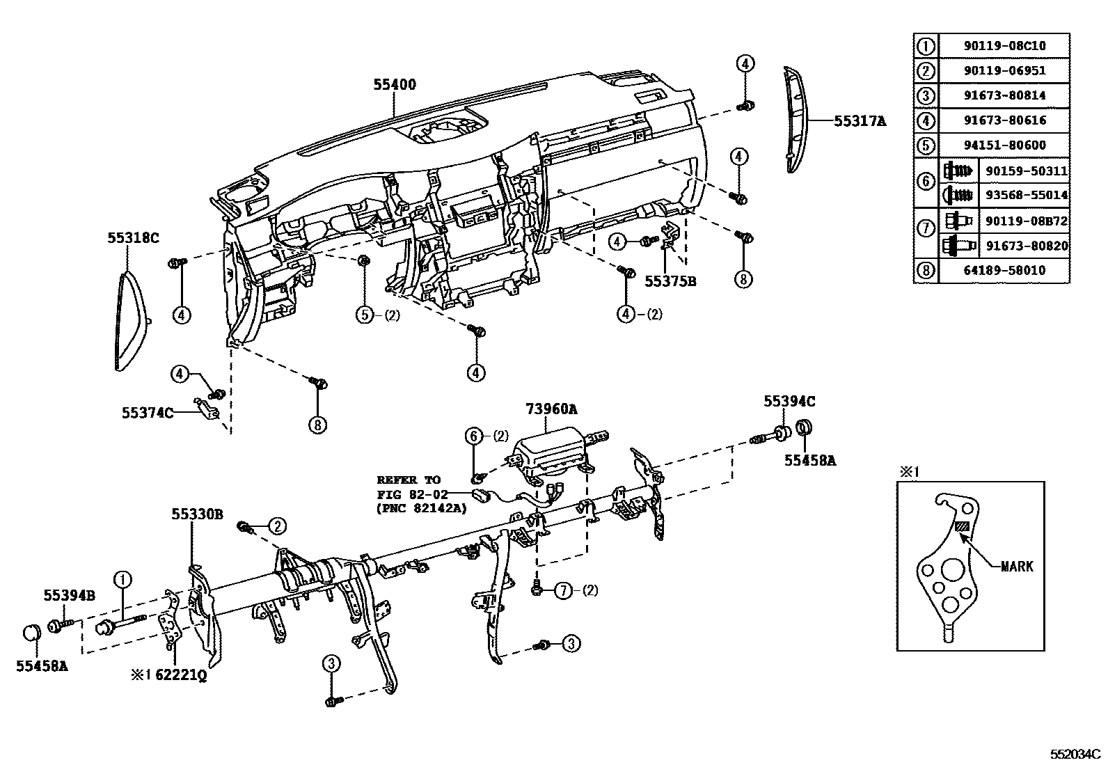 5551 — INSTRUMENT PANEL & GLOVE COMPARTMENT