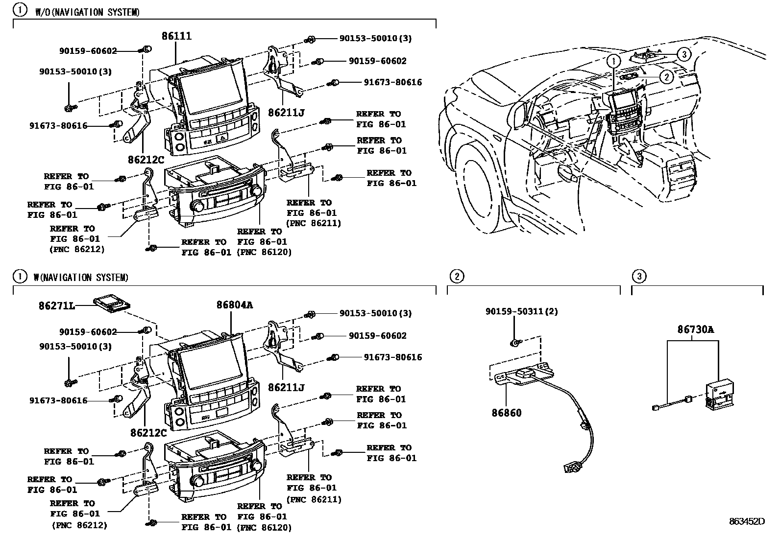 8603 — NAVIGATION & FRONT MONITOR DISPLAY