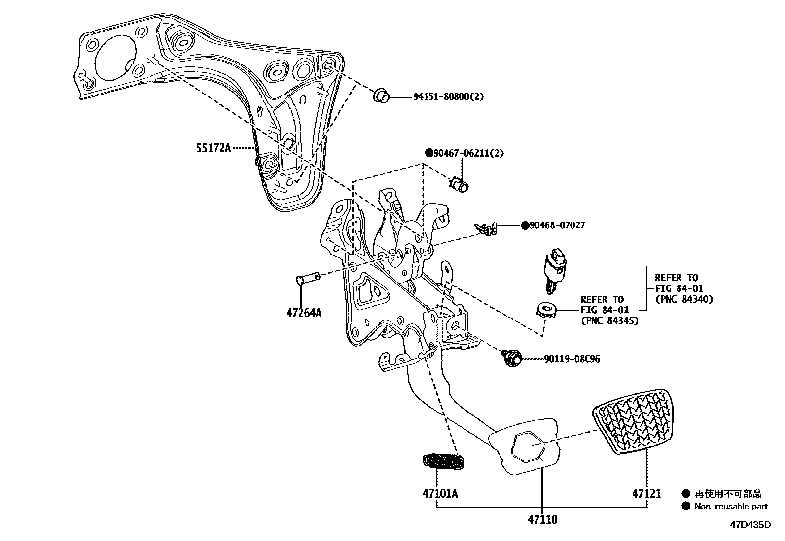 4701 — BRAKE PEDAL & BRACKET