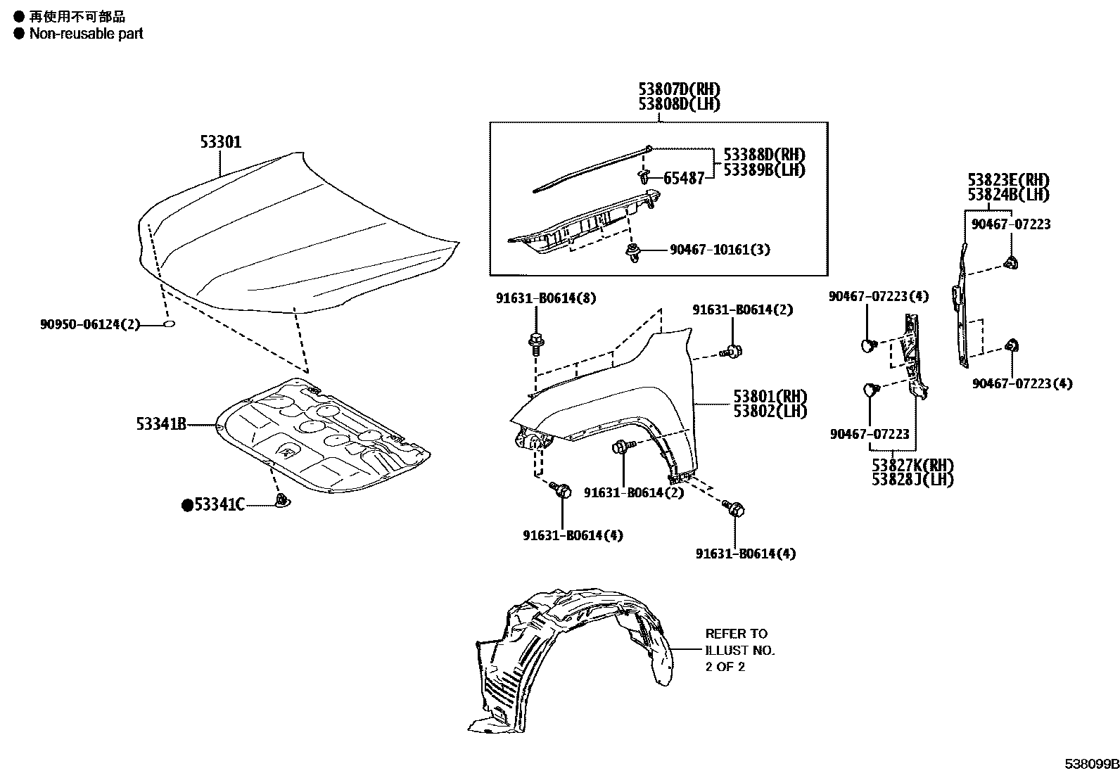 5353 — HOOD & FRONT FENDER