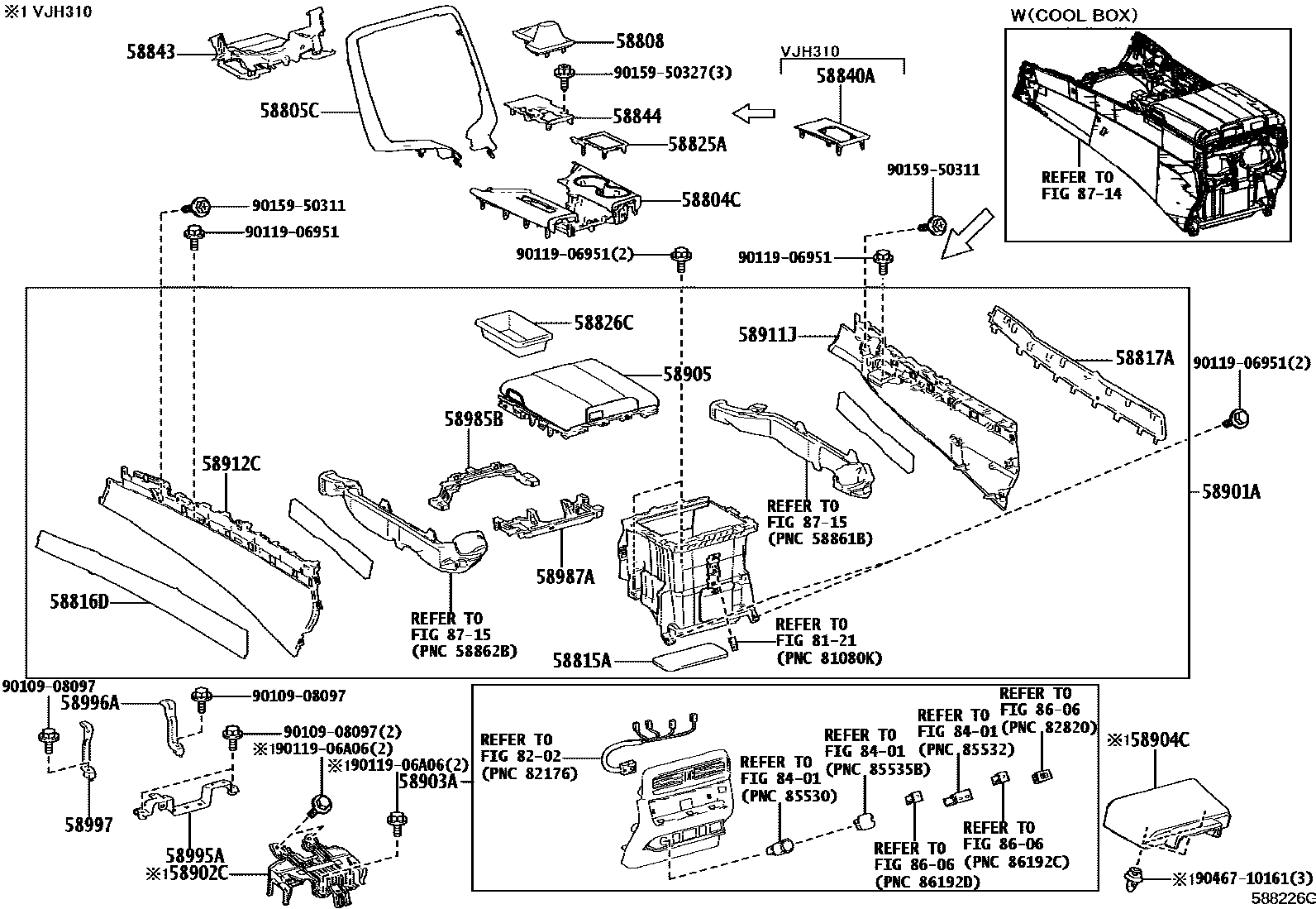 5855 — CONSOLE BOX & BRACKET
