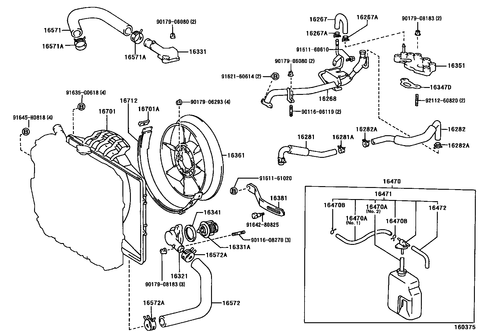 1603 — RADIATOR & WATER OUTLET